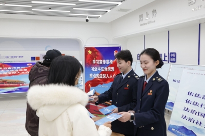 德城区税务局开展办税服务厅宪法宣传活动