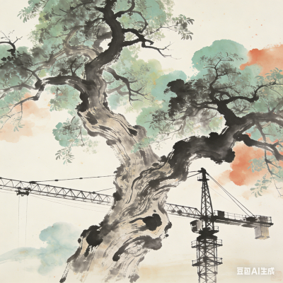 散文｜王玉芹：当老槐遇上塔吊