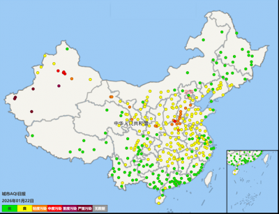 我国中东部地区将经历一次中至重度污染过程，预计1月底结束