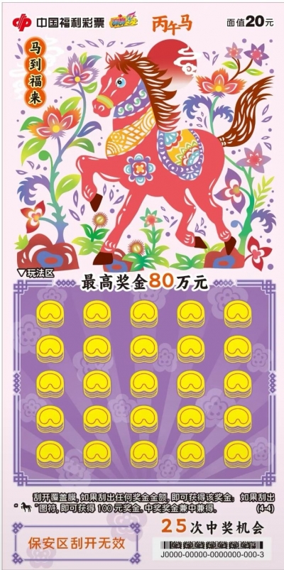 【刮刮乐】马到福来，吉星高照！4款非遗剪纸票载满东方祝福