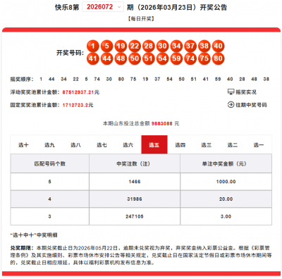 快乐8促销活动首期赠票59万元