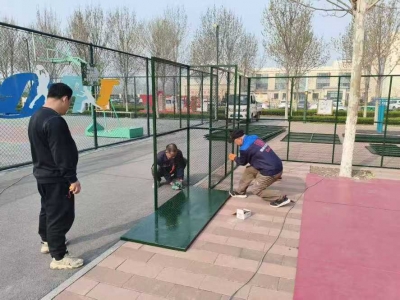 德州月湖公园：优化运动空间，乒乓球区围网升级