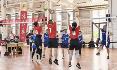 德州市中老年人气排球比赛在临邑县举行