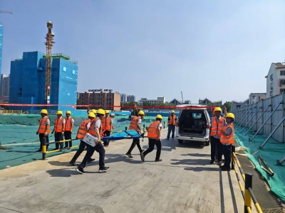 德城区举办建筑施工防汛应急演练活动