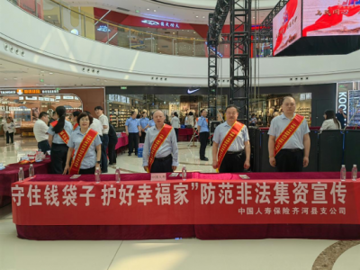 中国人寿齐河县支公司开展“5·15”防范经济犯罪宣传活动