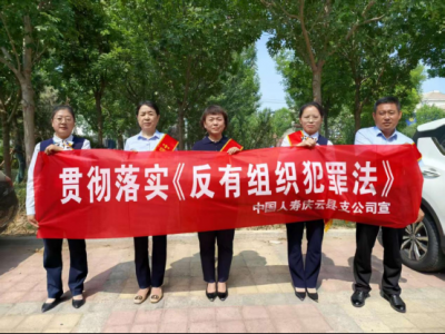 中国人寿庆云县支公司开展《反有组织犯罪法》宣传活动