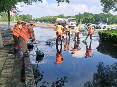 雨中值守护安全 雨后清整促洁净 | 德州市环境卫生服务中心全力应对强对流降雨天气