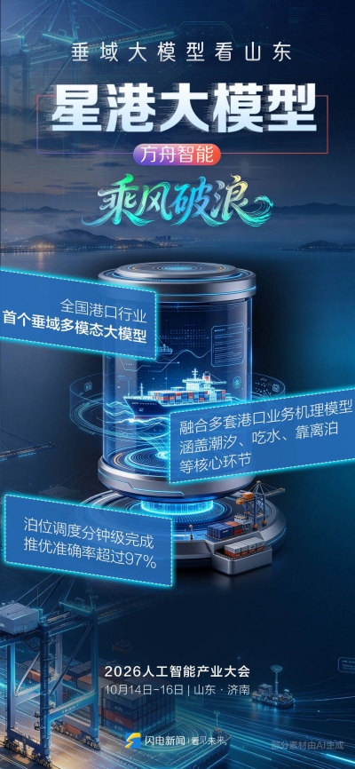 码头装卸效率提升15%以上，星港大模型驱动港口提效｜2026人工智能产业大会